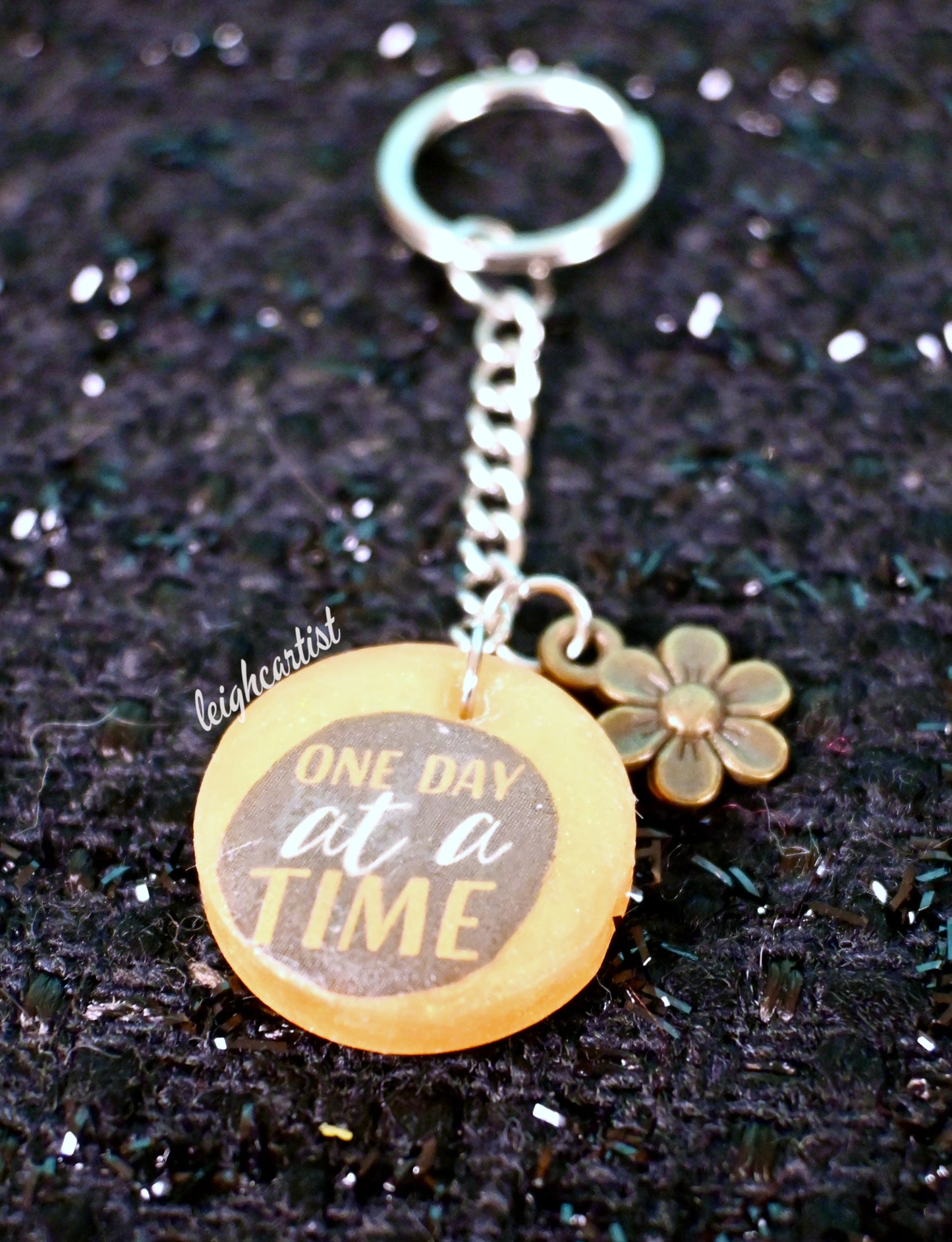 One Day At A Time Keychain